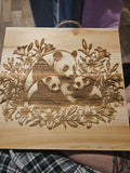 Panda and lilys